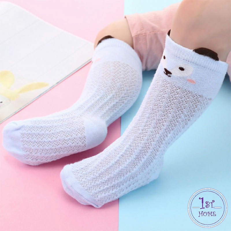 ถุงเท้ายาว-ระบายอากาศได้ดี-สำหรับเด็ก-ดีไซน์ลายการ์ตูนน่ารัก-baby-socks