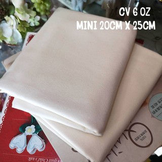 mini size 15cm x 20cm ผ้าแคนวาส 6oz ผ้า เนื้อดี สีพื้น 6 ออนซ์ เนื้อนิ่ม 06BT5001a