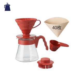 ชุดดริป Hario 02 สีแดง / HARIO(035)V60 Coffee Server 02 Set Red/VCSD-02R