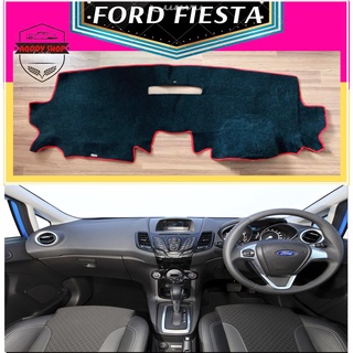 พรมปูคอนโซลหน้ารถ สีดำขอบแดง ฟอร์ด เฟียสต้า Ford Fiesta พรมคอนโซล พรม