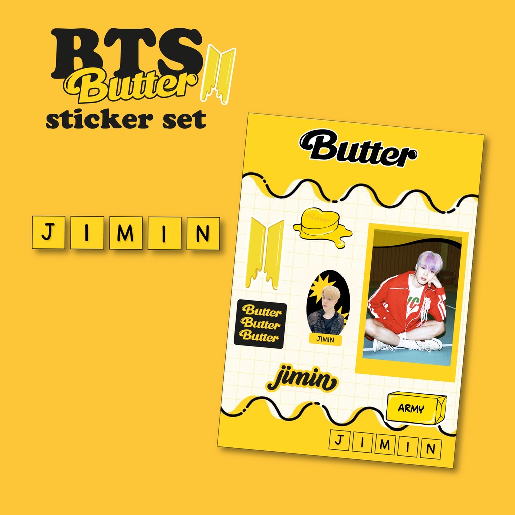 พร้อมส่ง BUTTER STICKER SET [Sticker Die-cut] A6 | Shopee Thailand