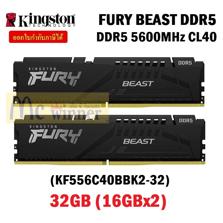ช้อป KINGSTON FURY Beast DDR5 32GB(16GBx2) 5200 ราคาสุดคุ้ม