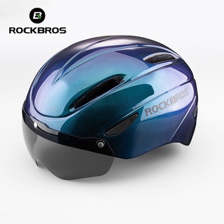 Rockbros หมวกกันน็อค พร้อมแว่นตา สําหรับขี่จักรยาน MTB EPS 57-62 ซม.