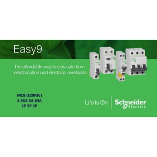 Schneider 4.5KA MCB EZ9F34 EZ9F EASY9 1p 2p 3p ez9f34106 ez9f34120 ez9f34110