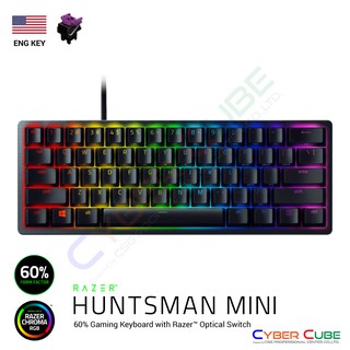 Razer Huntsman Mini 60% Gaming Keyboard - Clicky Optical Switch (Purple) - ENG Key คีย์บอร์ดเกมส์มิ่ง