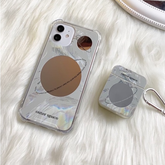 เคสแอร์พอดรุ่น-1-2-3-pro-แอร์พอดกระจกลายดาวเสาร์มินิมอล-กล่องดาวเสาร์