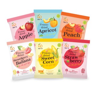 ภาพขนาดย่อของสินค้าWel-B Freeze-dried Mixed Fruit 12-16g (ผลไม้รวมกรอบคละรส 12-16 กรัม รสละ 1 ซอง ) รวม 6 ซอง)