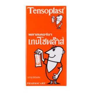 TENSOPLAST STRIPS ผ้า 100S พลาสเตอร์ยา ปิดแผล ชนิดผ้า 100 ชิ้น จำนวน 1 กล่อง เทนโซพล๊าส