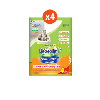 [ยกลัง] Unicharm Pet Deo-toilet เดโอทอยเล็ท แซนด์ ทรายแมวลดกลิ่น 4ลิตร (4 แพ็ค)