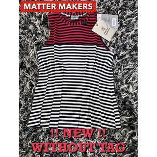 แท้ 💯% New without tag Matter Makers size S เสื้อแบรนด์เนม สีแดงตัดดำ แบบสวย ของใหม่แค่ตัดป้าย