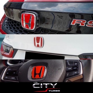 Logo H แดง Honda City Turbo (Sedan 4 ประตู)2020-ปัจจุบัน H แดง, H ดำแดง
