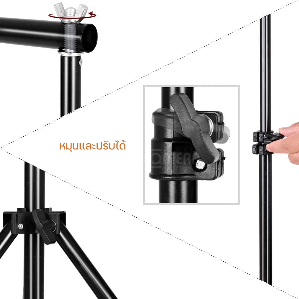 camerastudio-ขาตั้งฉากหลังสำหรับถ่ายภาพ-2-x-2-เมตร-ขาตั้งฉากถ่ายรูป-โครงฉากถ่ายภาพ-พร้อมคลิป4ตัว