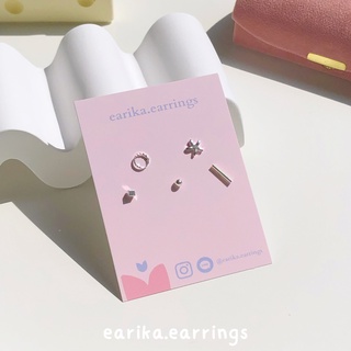 (กรอกโค้ด 72W5V ลด 65.-) earika.earrings - daily flora set เซ็ตต่างหูก้านเงินแท้ คนแพ้ง่ายใส่ได้