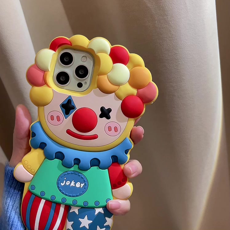 เคสโทรศัพท์มือถือ-ซิลิโคน-ลายตัวตลก-joker-น่ารัก-ตลก-สามมิติ-สําหรับ-iphone-14-pro-max-13-12-pro-max-iphone-11