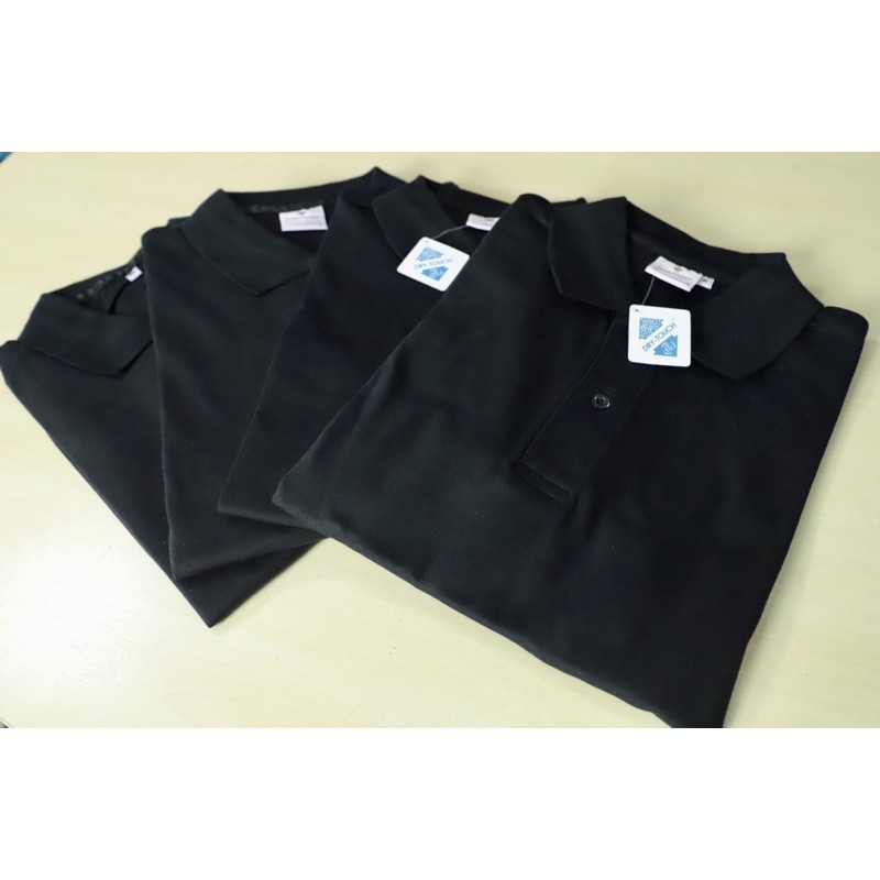 เสื้อโปโลสีดำผ้าดรายทัช-ผู้ชาย-ทางตรง-ไม่ร้อน-ซึบซับเหงื่อได้ทันที