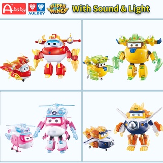 Super Wings AULDEY ตุ๊กตาฟิกเกอร์ มีเสียงและแสงของเล่นของขวัญวันเกิดสําหรับเด็ก