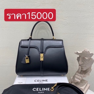 พรี Celine 16 กระเป๋าถือ 187373 กระเป๋าแฟชั่นแบรนด์เนน หนังแท้กระเป๋าสะพายกระเป๋าสะพายไหล่