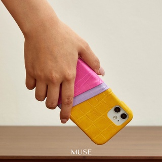ภาพขนาดย่อของภาพหน้าปกสินค้า( ลดเพิ่ม 65.-) MUSE 3Tone Card Holder Phone Case COLORFUL (11/11Pro/11Pro Max) จากร้าน muse.onthemove บน Shopee ภาพที่ 4