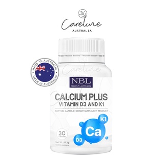 NBL Calcium Plus Vitamin D3 Nubolic แคลเซียมเข้มข้น บำรุงกระดูกและฟัน ป้องกันโรคกระดูกพรุน 30 แคปซูล นำเข้าจากออสเตรเลีย