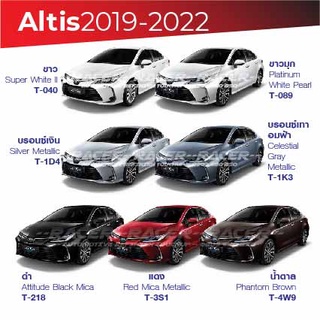 สีแต้มรถ Toyota Altis 2019-2022 / โตโยต้า อัลติส 2019-2022
