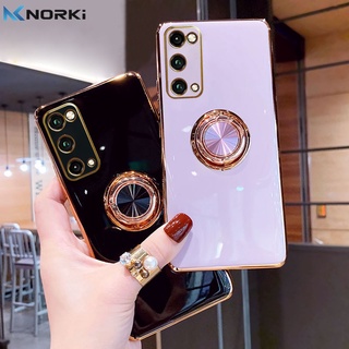 เคสซิลิโคน พร้อมแหวนขาตั้ง หรูหรา สําหรับ Samsung Galaxy A13 A33 A53 A73 A32 A52 A52S A72