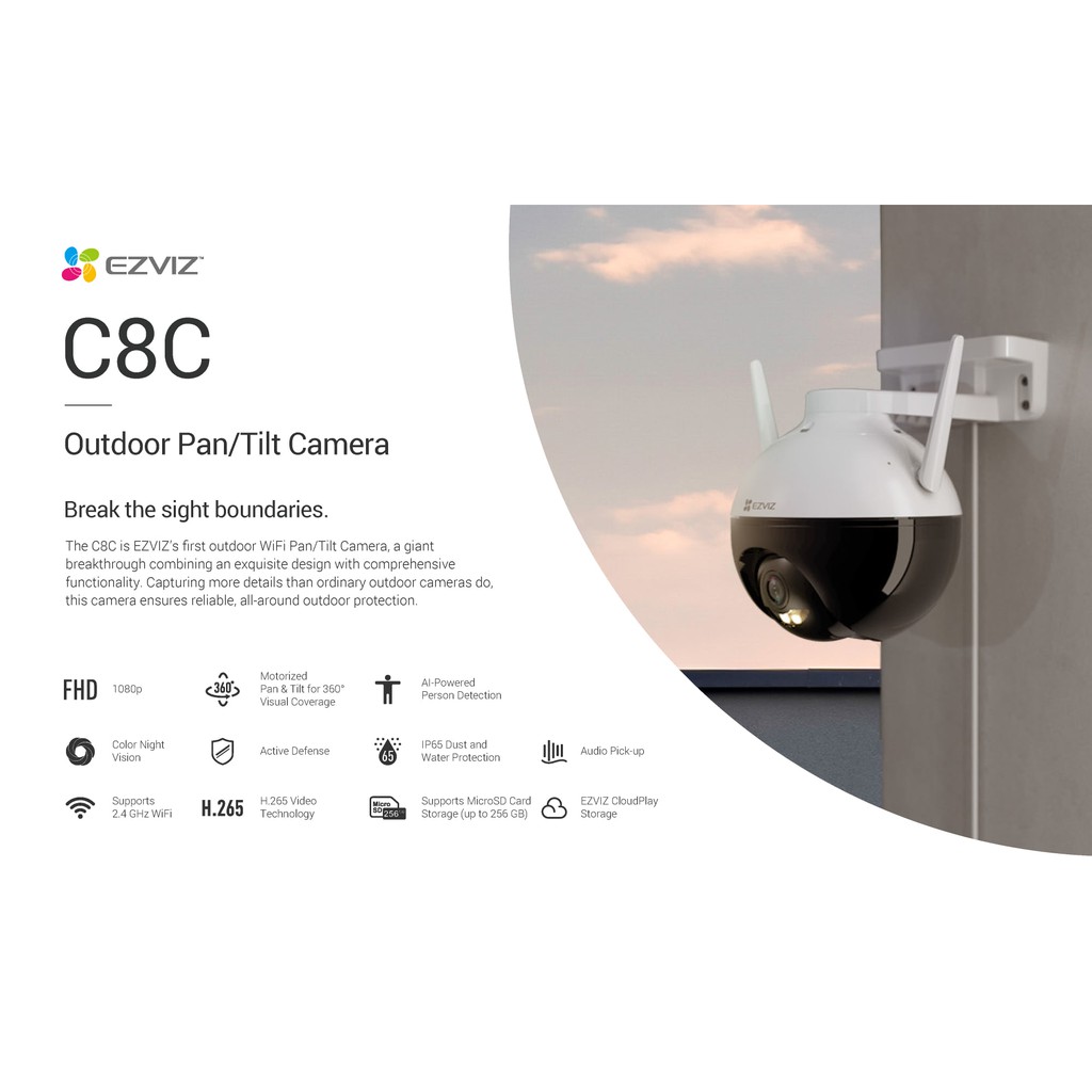 ภาพหน้าปกสินค้าEzviz C8C Wifi และ H8C (C8C ใหม่) กดแพนหมุนได้ บันทึกเสียงได้ ภาพสี 24 ชม. จากร้าน cctvpro.bkk บน Shopee