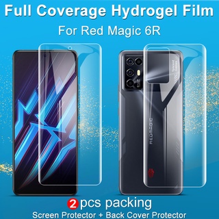 Imak ZTE Nubia Red Magic 6R Full Cover Screen Protector Soft Clear Front / Back Rear Hydrogel Film