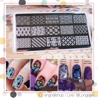  แผ่นปั๊มลายเล็บผืนผ้า - ลายแพทเทิร์น (opi orly essie zoya chinaglaze)