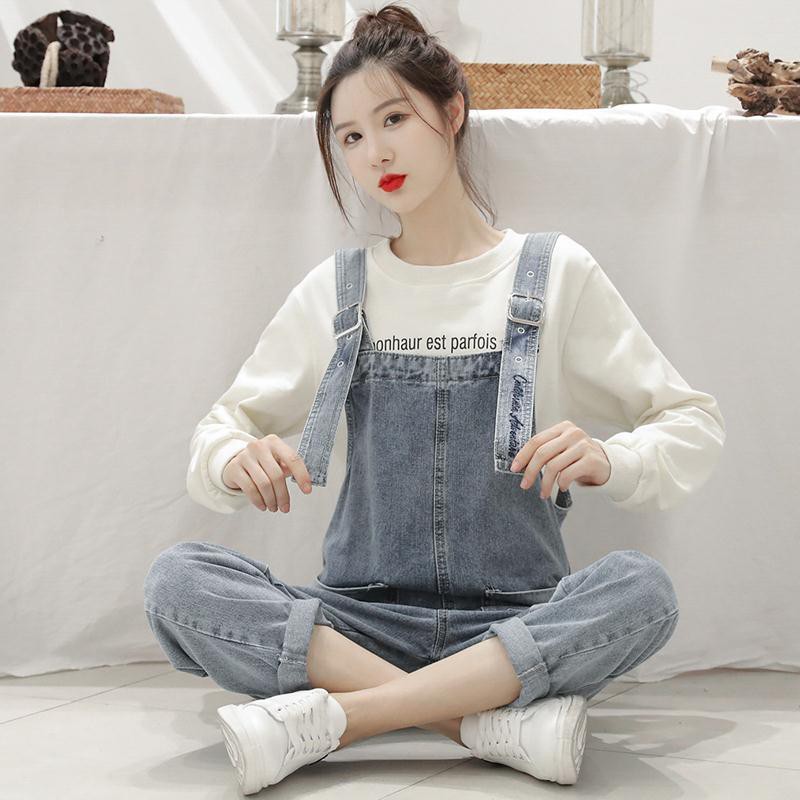 เอี๊ยมยีนส์ขายาว-สุทธิสีแดงฤดูใบไม้ร่วง-2020-ยอดนิยมรุ่นเกาหลีหลวมเล็ก-ๆ-น้อย-ๆ-สีม่วงยีนส์เอี๊ยมขากว้างสูทหญิงสไตล์ตะวั
