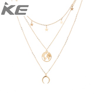 Jewelry Horns Moon Star Map Pendant MultiAlloy Necklace for girls for women low price