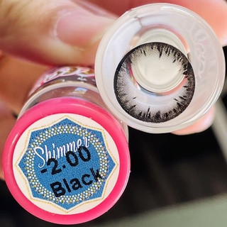 Shimmer Black คอนแทคเลนส์ บิ๊กอายส์ สีดำ บิ๊กอาย Bigeyes ตาโต Contact lens Wink ค่าสายตา สายตาสั้น สายตา icy-x Chimmer
