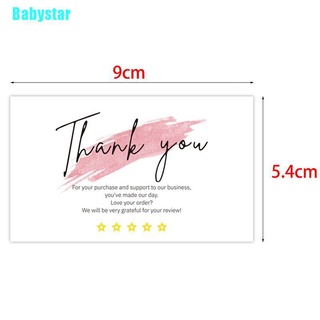 ภาพขนาดย่อของภาพหน้าปกสินค้า(Babystar) ป้ายแท็กราคา Thank You สีขาว สําหรับการ์ด 30 ชิ้น จากร้าน inthehot.th บน Shopee
