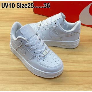 Nike air force 1 kids รองเท้าผ้าใบผูกเชือกสำหรับเด็ก