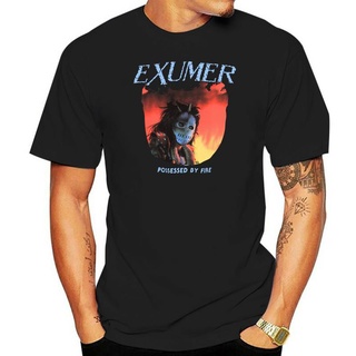 เสื้อยืดผ้าฝ้ายพิมพ์ลาย เสื้อยืด พิมพ์ลายอัลบั้ม Exumer Possessed By Fire 1986