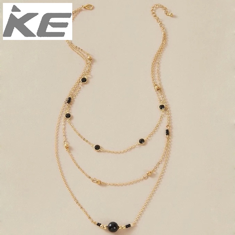 black-bead-necklace-creative-diamond-chain-rice-bead-multinecklace-for-girls-for-women-low-pr
