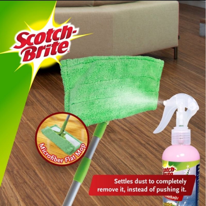 ผลิตปี-2566-ค่าส่ง-27-ม็อบดันฝุ่นไมโครไฟเบอร์-scotch-brite-flat-mop-microfiber-3m