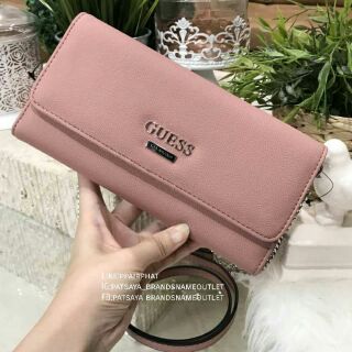 NEW ARRIVAL! GUESS FACTORY WOMENS LONG WALLET WITH CHAIN 2018แท้💯💯💯outlet