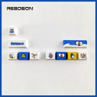 Doraemon 10PCS PBT CMYK Sublimation Keyboard Keycap OEM Keycaps โดเรม่อน แป้นพิมพ์ คีย์แคป ฝาครอบคีย์บอร์ด
