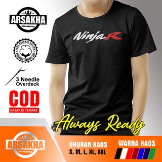 เสื้อยืด พิมพ์ลายโลโก้รถยนต์ Kawasaki Ninja R Racing