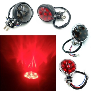 Motorcycle Red 12V LED Adjustable Cafe Racer Style Stop Tail Light Motorbike