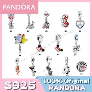 Pandora จี้ลูกปัด รูปปราสาท มิกกี้ มินนี่เมาส์ แมวเชสเชียร์ เครื่องประดับ Diy p326