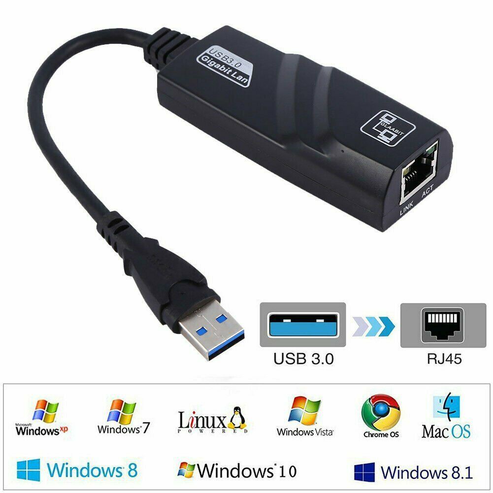 ภาพหน้าปกสินค้าส่งเร็ว USB 3.0 to 10/100/1000 Mbps Gigabit RJ45 Ethernet LAN Network Adapter For PC / USB LAN DM จากร้าน dm_deemark_so_good บน Shopee