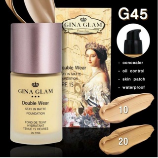 Gina glam รองพื้นจีน่าแกรม รองพื้นคุมมัน กันแดด กันน้ำ 30ml.