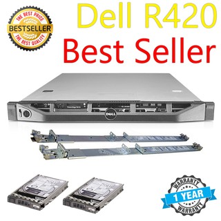 สินค้า (ส่งฟรี รับประกัน 1 ปี ออก vat ได้) Server Dell R420 CPU E5-2420x2 RAM 32GB/64GB HDD SAS3TBx2 Dual Power x 2