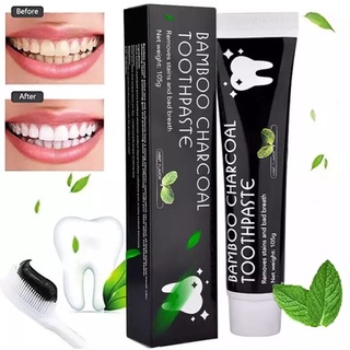 ยาสีฟันถ่านไม้ไผ่BAMBOO Teeth Whitening 105gยาสีฟันเซรั่มฟอกฟันขาวเจลฟอกฟันขาวเซรั่มไวท์เทนนิ่งฟอกฟันขาว-0586