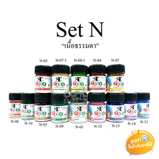 สีเพ้นท์หน้า ST ขนาด 15ml Set N **เนื้อสีธรรมดา**