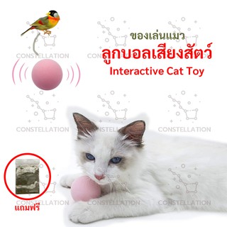 ของเล่นแมว ลูกบอลสำหรับแมวและสุนัข ลูกบอลมีเสียง เสียงสัตว์ บอลมีเสียง Interactive Cat Toy Kitty Toys แถมแคทนิป พร้อมส่ง