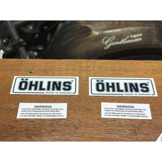 [ใส่โค้ด WSW60 ลดทันที 60.- ซื้อครบ 300.-] สติ๊กเกอร์ OHLINS สติกเกอร์แต่งรถ สตอร์เกอร์ติดโช๊ค