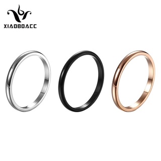 ภาพหน้าปกสินค้าXiaoboACC ชุบทอง18K แหวนเหล็กไททาเนียมญี่ปุ่นและเกาหลี ไม่จางหาย แหวนคู่ - 2มม ซึ่งคุณอาจชอบสินค้านี้
