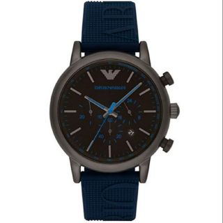 Emporio Armani นาฬิกาข้อมือผู้ชาย Luigi Chronograph Black Dial Mens Watch AR11023